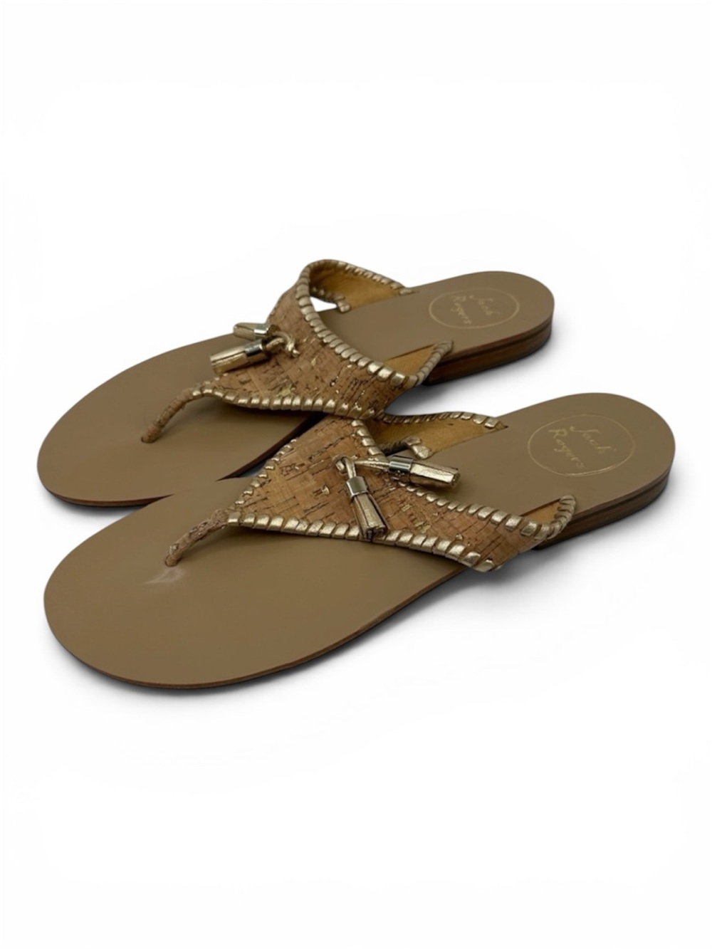 Jack Rogers Alana Cork Sandals with Tassels 10